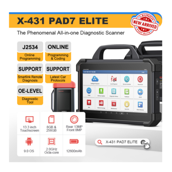 Launch X431 PAD VII Pad 7 ELITE OBD KFZ Diagnosegerät